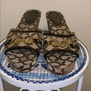 Coach wedge slides 8.5M